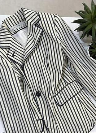 Пиджак женский из льна zara m, классический жакет льняной zara m