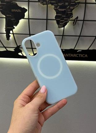 Неоновый чехол с микрофиброй для iphone 17, чехол-накладка для айфон 17 (голубой)