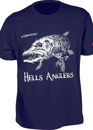 Футболка dragon "hells anglers (щука) navy