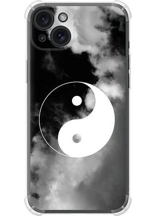 Чехол на iphone 15 plus инь и янь из силикона fch_0159124