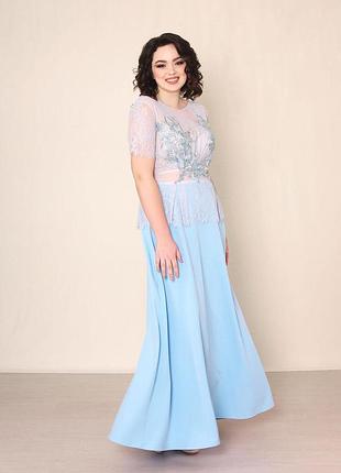 Сукня verezhik house 3xl (52) блакитний 532#7g