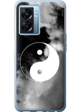 Чехол на oppo a77 5g инь и янь из силикона fch_0159047