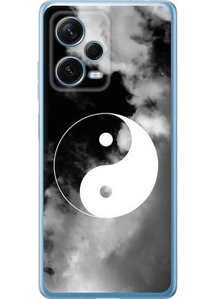 Чехол на xiaomi redmi note 12 pro+ 5g инь и янь из силикона fch_0159066