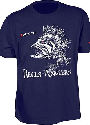 Футболка dragon "hells anglers (окунь) navy