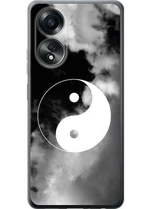 Чехол на oppo a58 4g инь и янь из силикона fch_0159073