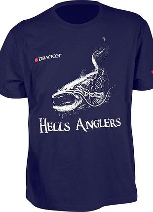 Футболка dragon "hells anglers (сом) navy