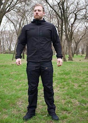 Куртка тактическая klost double weave hood черная, s