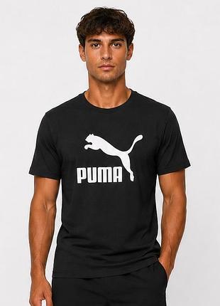 Футболка мужская puma / пума черная чоловіча футболка майка br-st