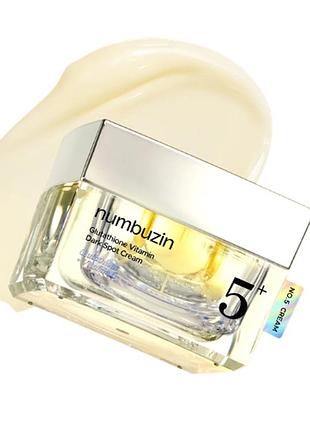 Освітлюючий крем для обличчя numbuzin no.5 vitamin glutathione dark spot laser cream, 50 мл