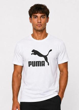 Футболка мужская puma / пума белая чоловіча футболка майка br-st