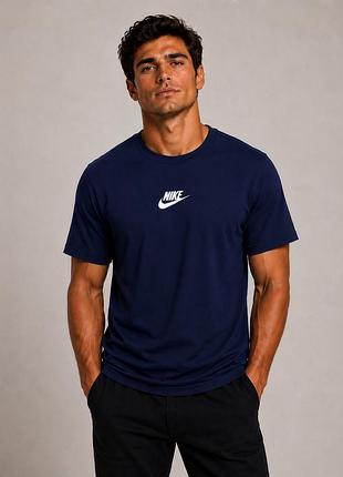 Футболка мужская nike / найк синяя чоловіча футболка майка br-st