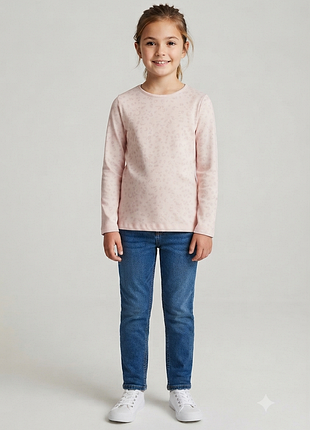 Кофта реглан лонгслив топ h&amp;m нм детская леопардовая на девочку 6 лет 116 см