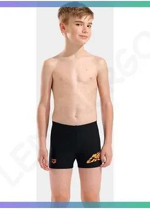 Плавки arena lettering swim short черные 116 см для плавания детям купальные шорты sku_010864-500