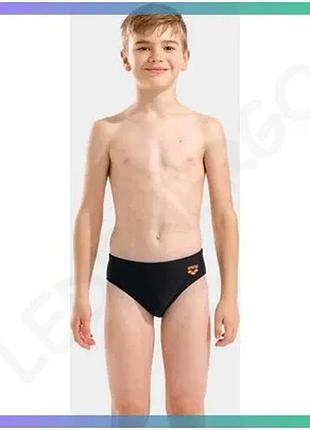 Плавки arena lettering swim briefs черные для мальчиков 128 см купальные плавательные брюки sku_010865-500