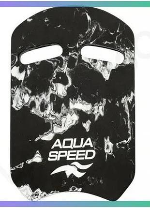 Доска для плавания aqua speed swirl pullbuoy черная белая 43х28х3,6 для тренировки плавания и аквааэро sku_162-05