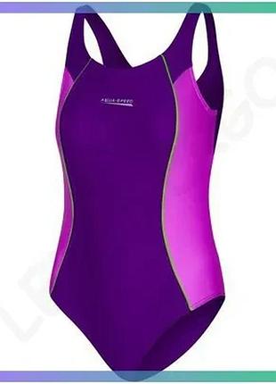 Купальник для девочек aqua speed luna 7821 фиолетовый розовый для плавания 134 см sku_309-48