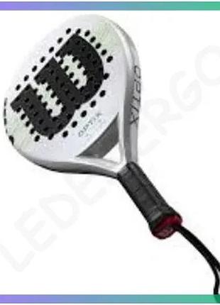 Ракетка для падел-тенісу wilson optix v1 біла унісекс для дорослих падел тенісу з скловолокна sku_wr181711u2