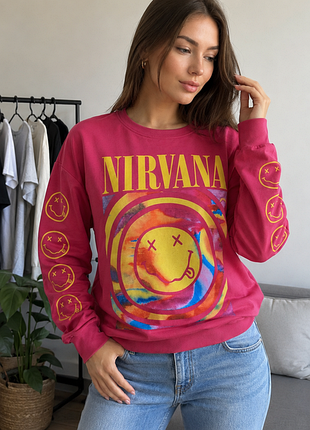 Свитшот nirvana | размер l | яркий принт