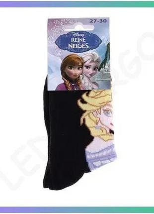 Шкарпетки princess elsa чорні для дітей 27-30 бавовняні з принтом для повсякденного носіння sku_83841644-7
