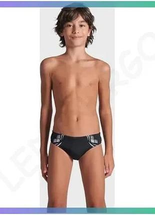 Плавки arena poseidonia swim briefs чорні та білі для хлопчиків 128 см для плавання дитячі плавки sku_009009-501