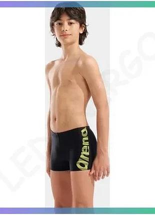 Плавки-шорты arena graphic swim short черные желтые для плавания 116 см для мальчиков sku_010409-503