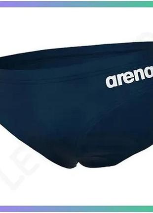 Плавки arena team swim briefs solid синий белый 128 см для плавания шорты для мальчиков sku_004774-750