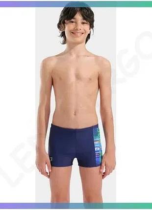Плавки arena lit logo swim short синий 128 см для плавания детские купальные шорты sku_010692-750