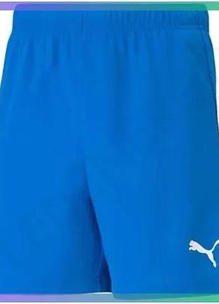 Шорти puma teamrise short jr сині дитячі 152 см для футболу спортивні шорти для хлопчиків sku_704943-02