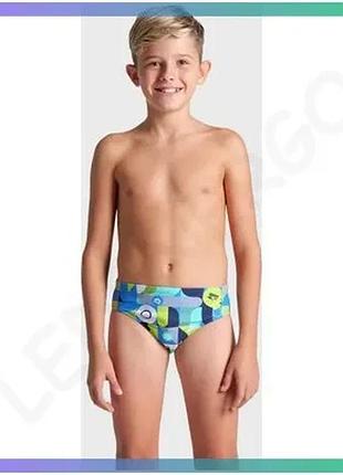 Плавки для хлопчиків arena wallpaper swim briefs мультиколор для плавання комфортні еластичні sku_009096-750