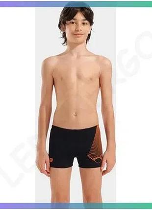 Плавки-шорти arena bright swim short чорний помаранчевий для хлопчиків 140 см шорти для плавання sku_006721-503