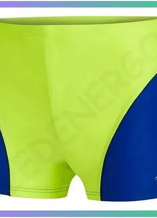 Плавки-боксери aqua speed leo 7447 для хлопців зелений блакитний комфортні для плавання та пляжу sku_308-82