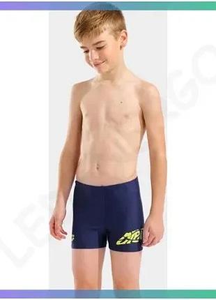 Плавки для хлопчиків arena lettering swim short сині для плавання 140 см дитячі купальні труси sku_010864-700
