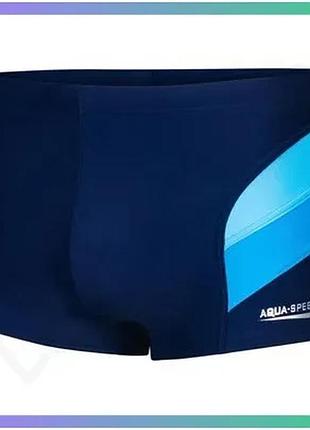 Плавки-боксеры aqua speed aron 7127 синий m для мужчин средняя длина для плавания