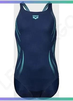 Купальник закрытый для девочек arena poseidonia swimsuit swim pro b синий для плавания 128 см sku_009005-780