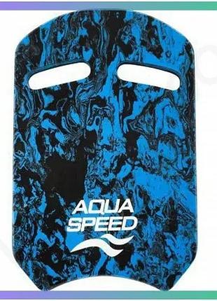 Доска для плавания aqua speed swirl pullbuoy 43х28х3,6 синяя черная для тренировки плавания sku_162-10