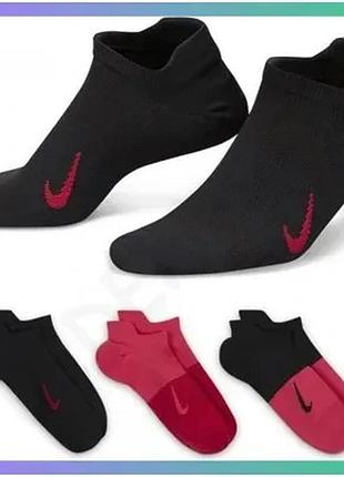 Шкарпетки nike w nk everyday plus ltwt ns 3pr мультиколор для жінок 34-38 спортивні шкарпетки для трен sku_cv2964-913