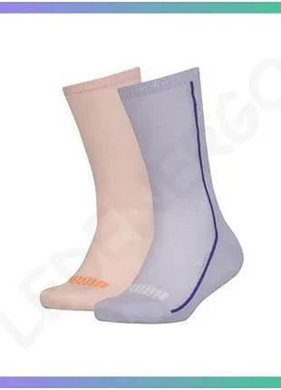 Шкарпетки puma girls mesh sock 2p фиолетовые персиковые для девочек 35-38 70% хлопок 2 пары sku_104006001-012
