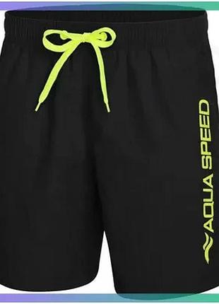 Шорты для плавания aqua speed owen черные xl для мужчин из нейлона с карманами и регулируемой талией sku_297-07