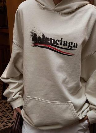 Balenciaga political campaign hoodie beige 4