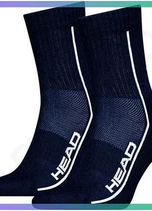 Спортивные носки head all sports performance shortcrew 2p темно-синие для мужчин 43-46 размер sku_701229021-003