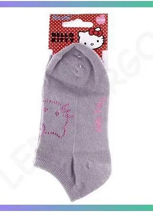 Шкарпетки hello kitty попелястий для дітей 35-37 бавовняні з принтом для повсякденного носіння sku_83846423-1