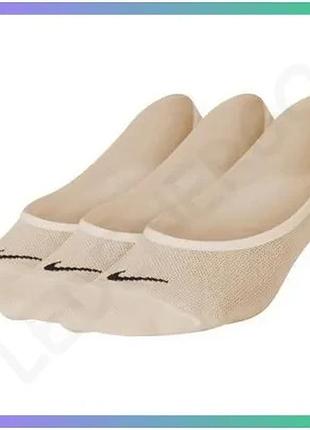Шкарпетки nike w nk ed ltwt foot 3pr бежевые для женщин 34-38 спортивные носки для тренировок sku_sx4863-160