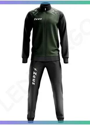 Спортивный костюм zeus tuta easy темно-зеленый черный для мужчин xxl для тренировок и активного отдыха sku_z01588