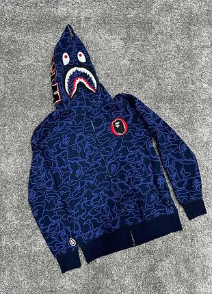 Соуп худи bape camo синяя
