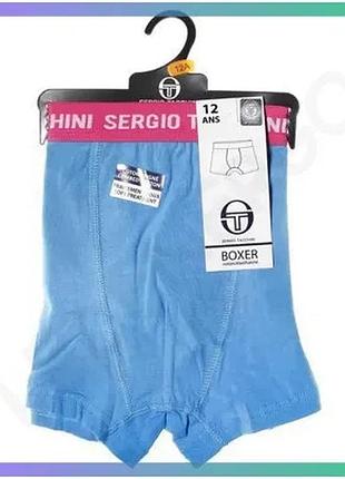 Труси-боксери sergio tacchini для дітей блакитні 140 см еластичні бавовняні шорти для хлопчиків sku_30891213-4
