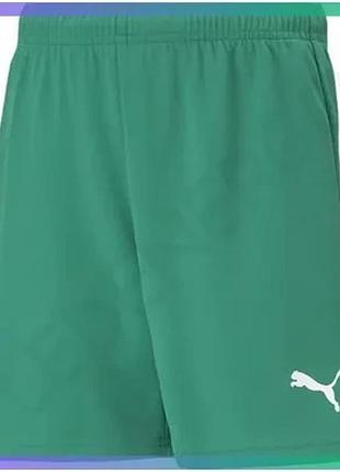 Шорты puma teamrise short jr зеленые для детей 128 см спортивные шорты для футбола sku_704943-05