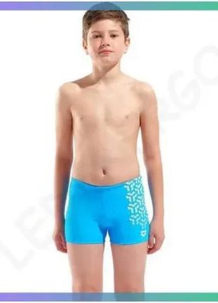 Плавки-шорты arena kikko v swim short graphic для мальчиков голубые белые 152 см для плавания sku_006720-801