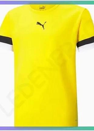Футболка puma teamrise jersey jr жёлтая для детей 152 см спортивная футболка для футбола sku_704938-07