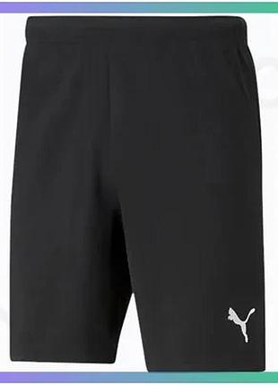 Шорти puma teamrise чорні чоловічі для футболу m стильні спортивні шорти з кишенями 100% поліестер sku_704942-04