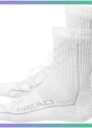 Шкарпетки head all sports performance shortcrew 2p белые для мужчин 35-38 спортивные хлопковые носки sku_701229021-002